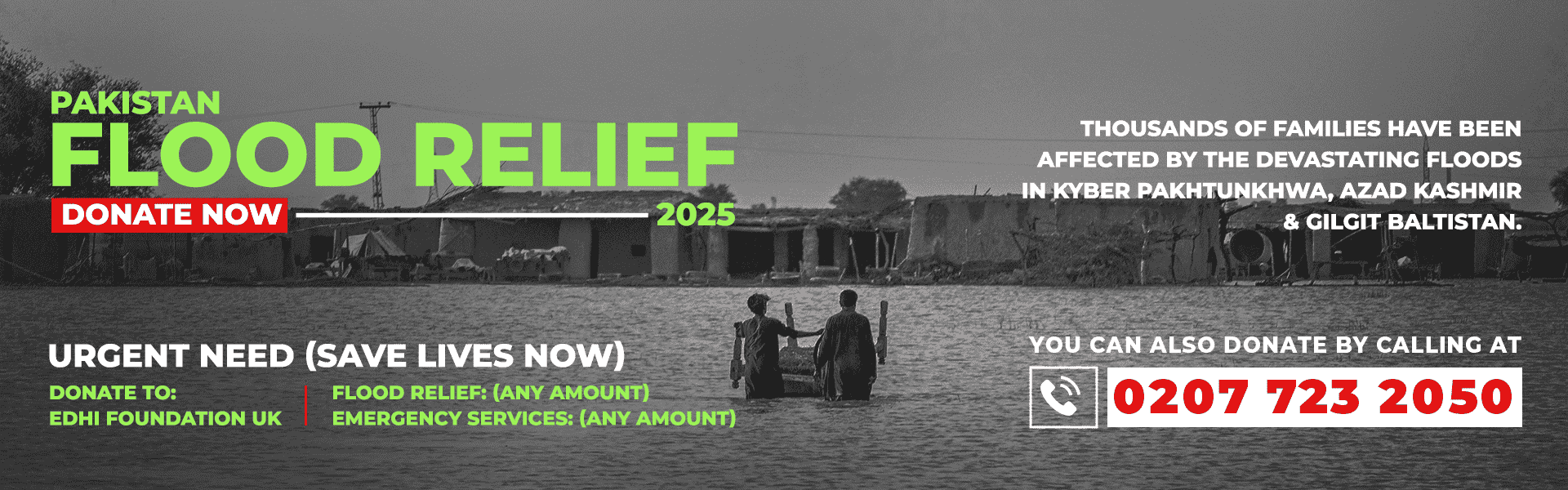 Pakistan Flood Appeal 2025 Banner